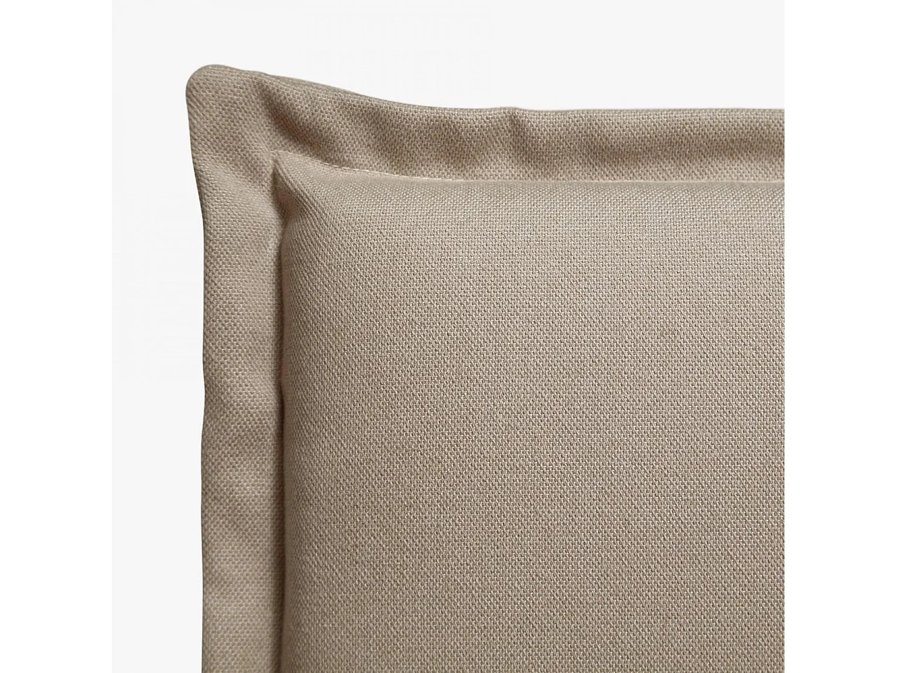 Tête de lit rembourrée en bois lisse anti-taches couleur Sable pour lit 135 cm - 145x125 cm