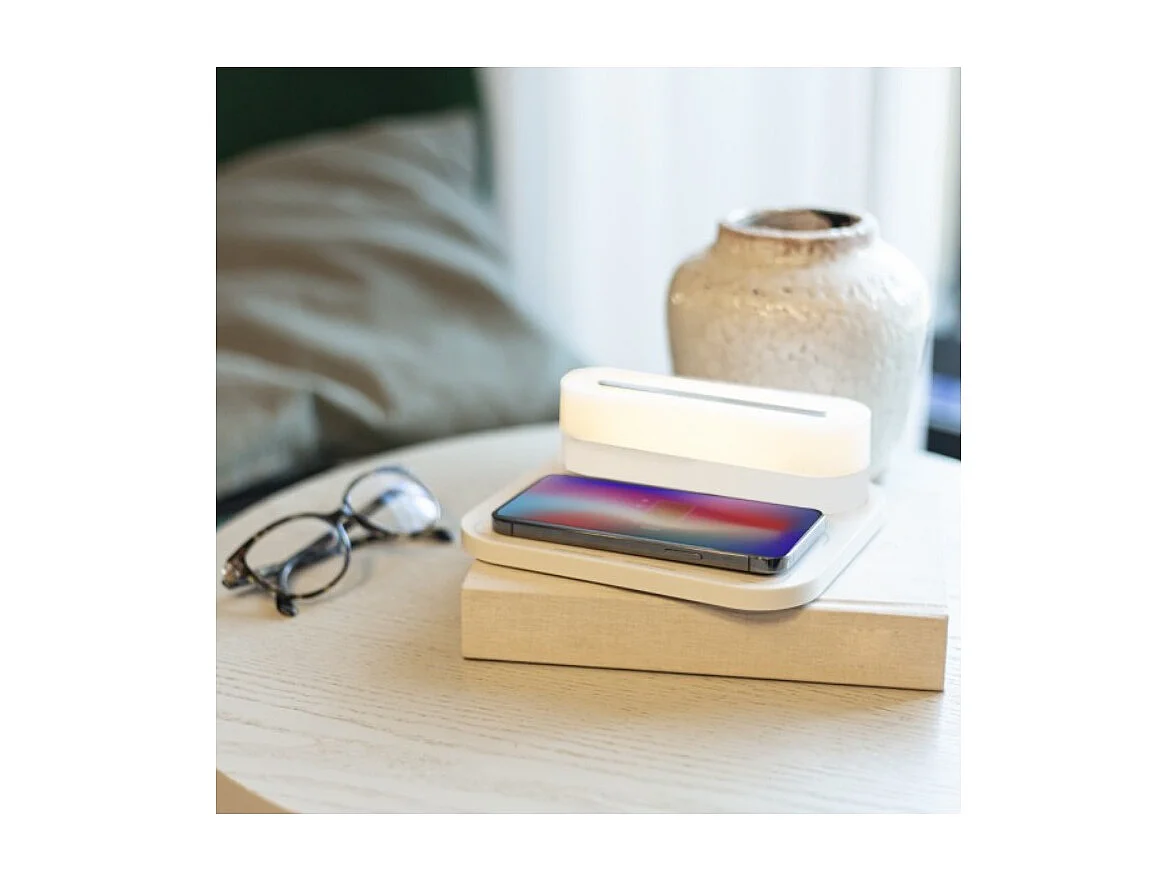 Livoo Lampe de chevet chargeur induction fast charge - TEA292W