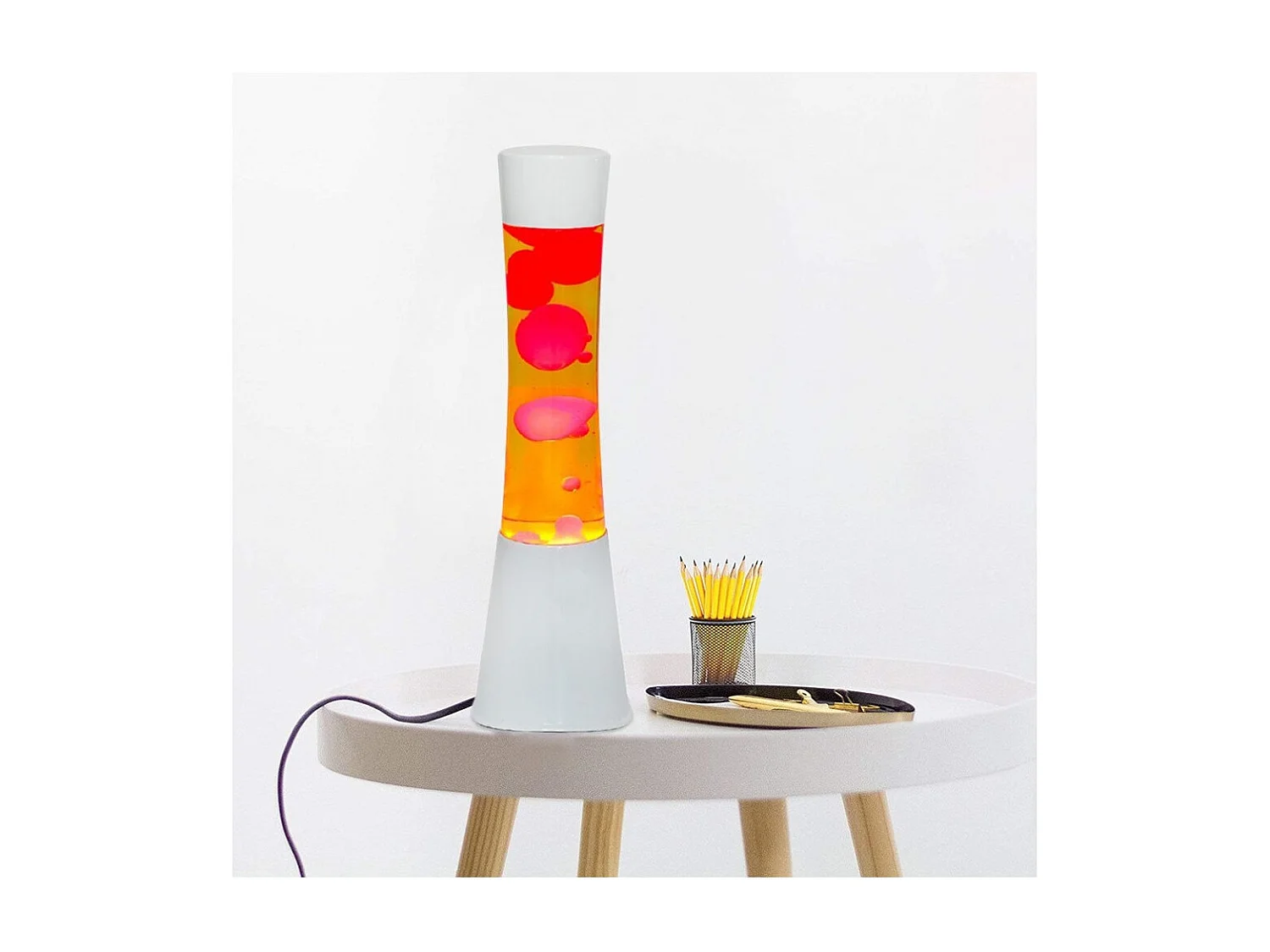 Lampe à Lave en verre WHITE SUN