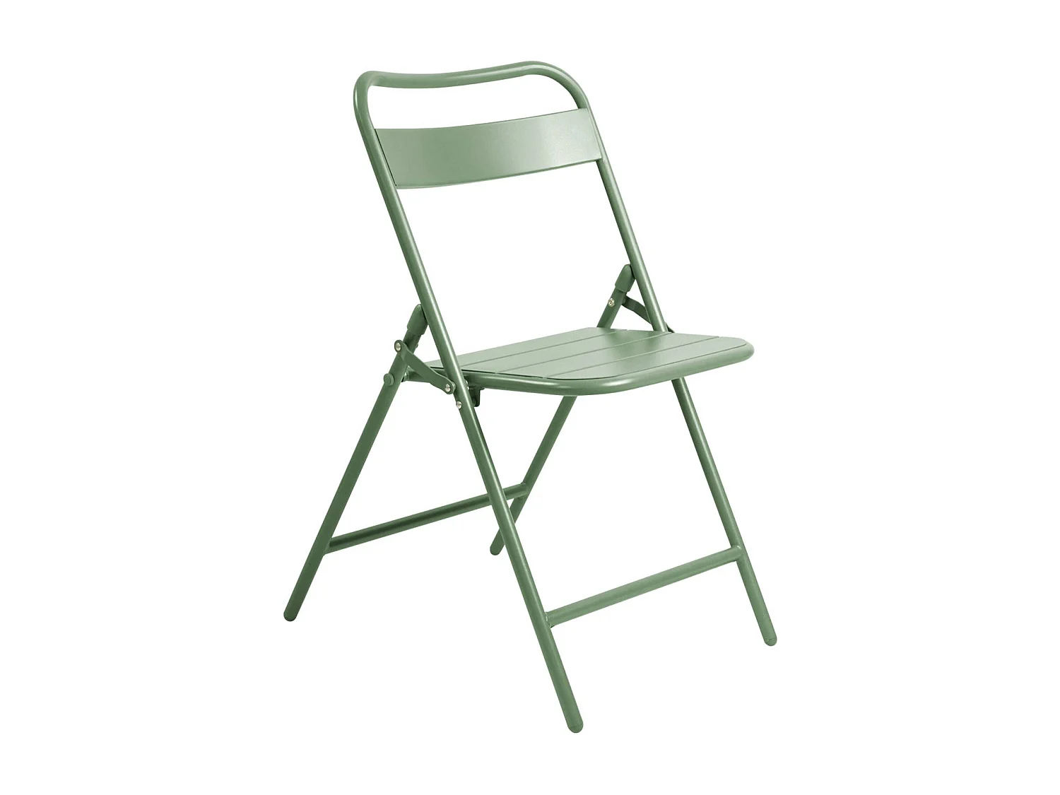 Table de jardin métal + 8 assises vert. Amelia 160 x 90 x H 72.5cm