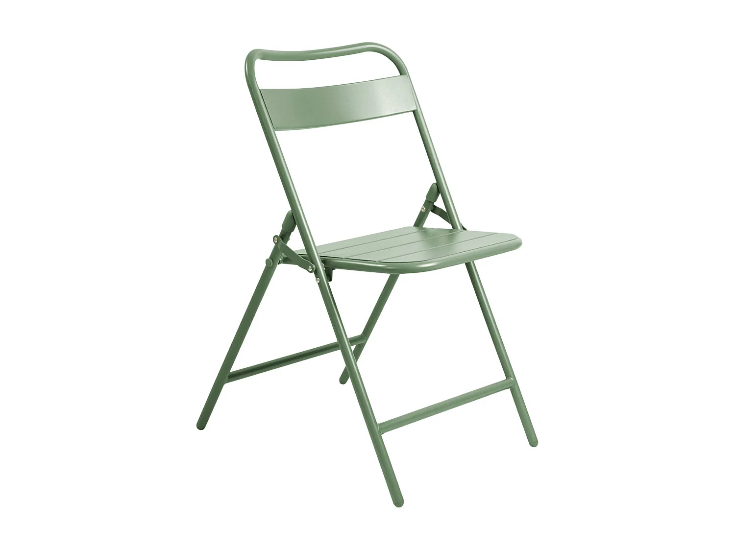 Tavolo da giardino in metallo 4 sedute, 120cm, verde