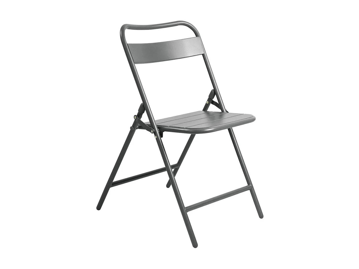 Tavolo da giardino in metallo 4 sedute, 120cm, antracite