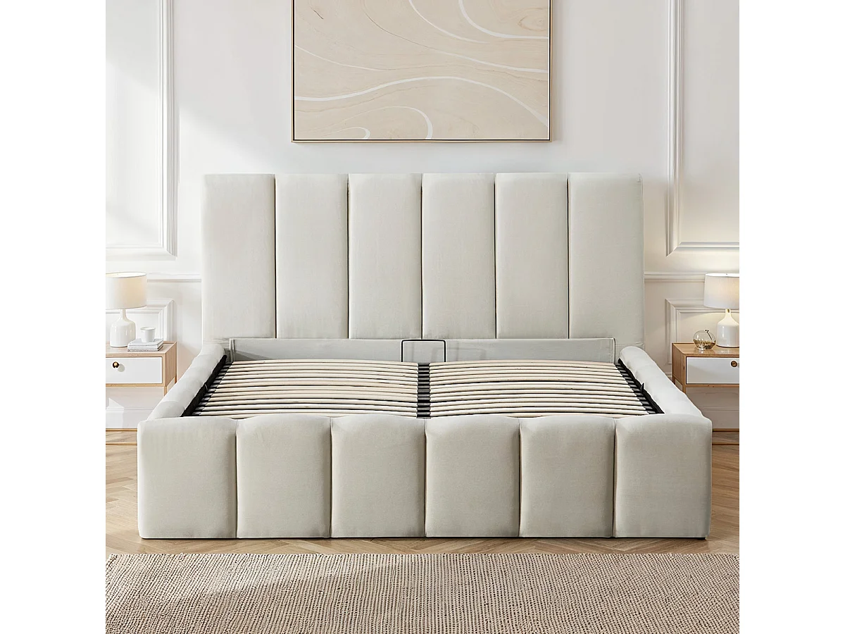 BELLECOUR LITERIE | Lit coffre MADELEINE 140x190 cm