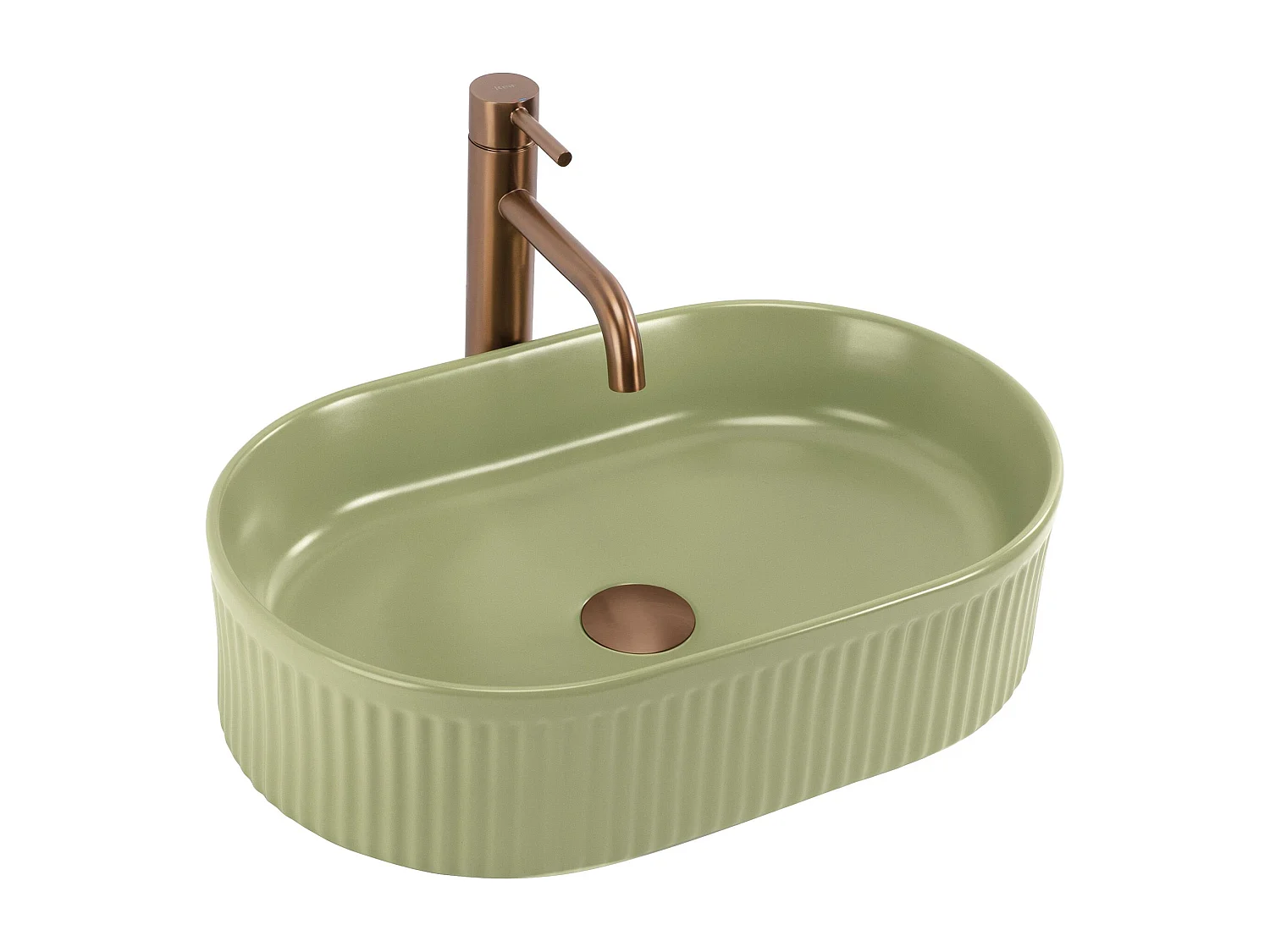 Lavabo À Poser Rea Vanda Pistachio Matt Green