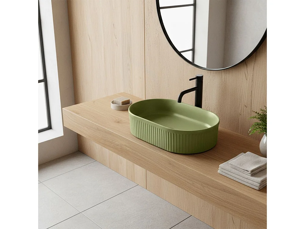 Lavabo À Poser Rea Vanda Pistachio Matt Green