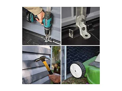 Abri de jardin en aluminium et polycarbonate gris et noir Skylight 1.7m²