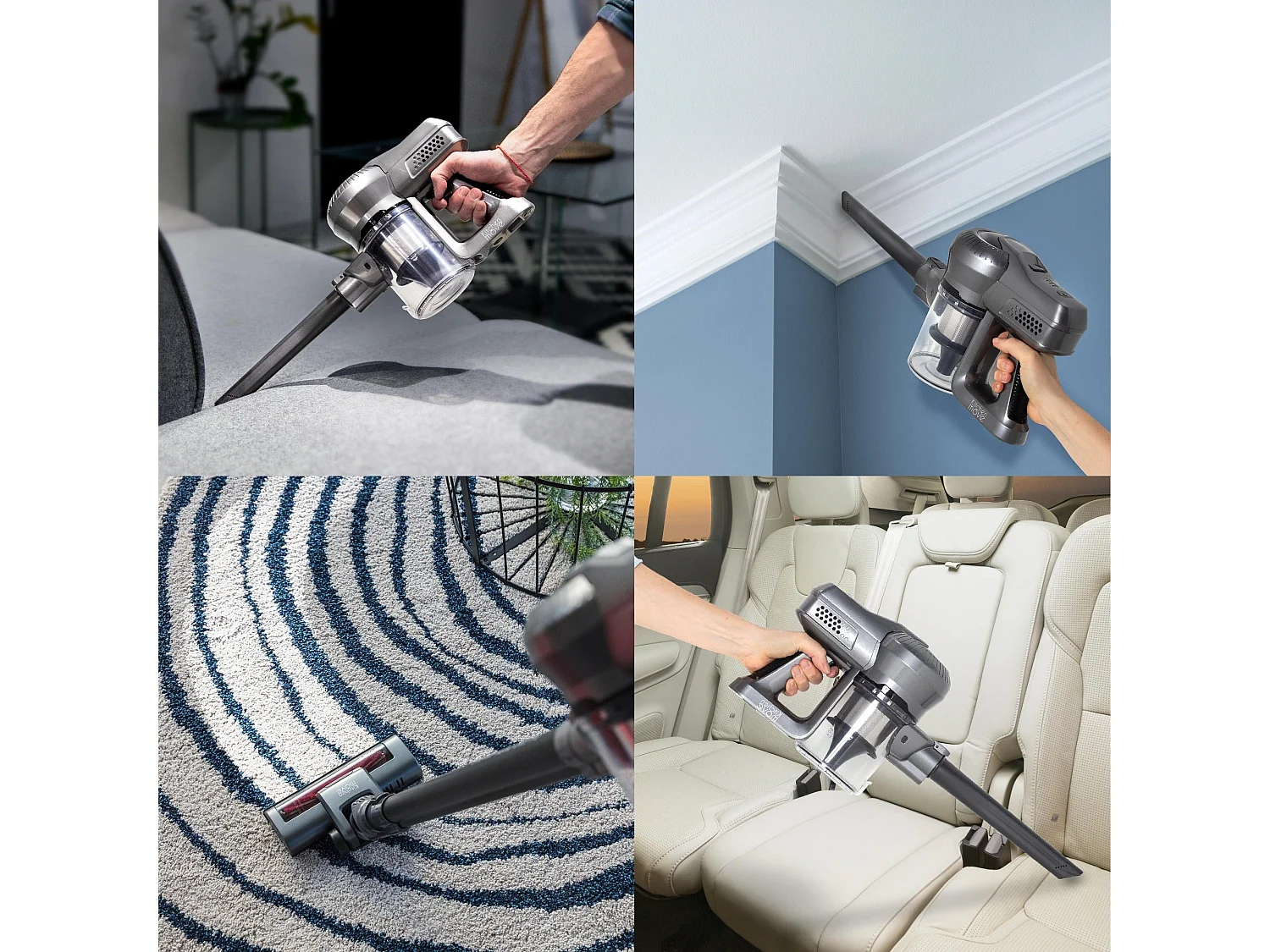 Aspirateur balai animaux SILENT Noir Aluminium 160W