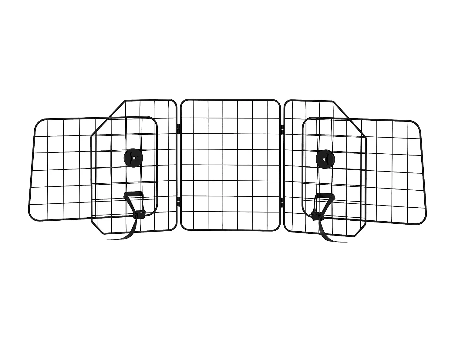 Grille de séparation voiture pour chien pliable réglable 93-150L cm universelle pour appui-tête noir