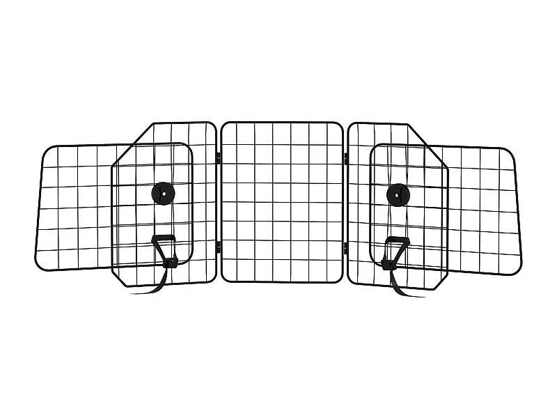 Grille de séparation voiture pour chien pliable réglable 93-150L cm universelle pour appui-tête noir