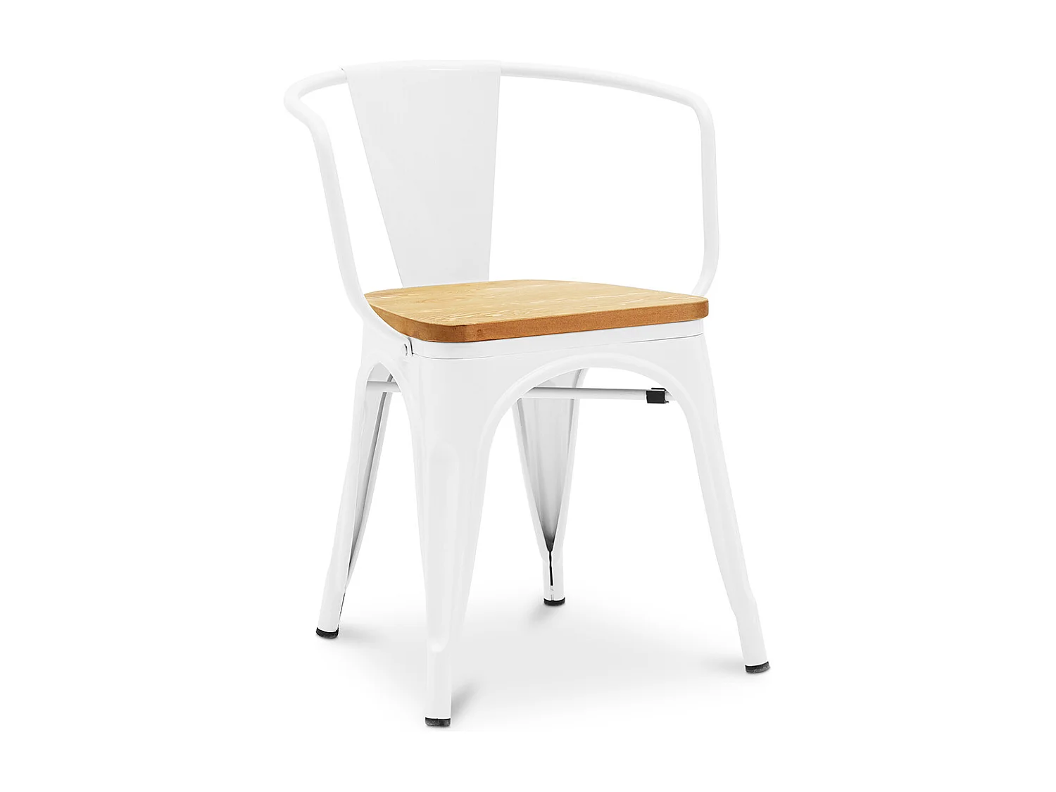 Silla de Comedor con Reposabrazos - Diseño Industrial - Madera y Acero - Nueva Edición - Stylix