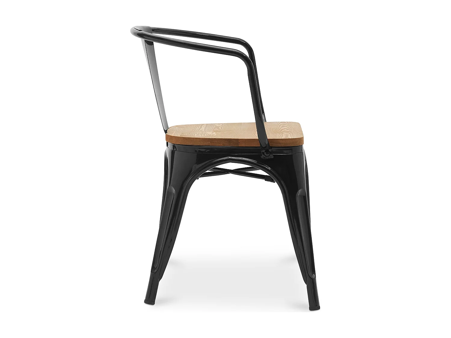 Silla de Comedor con Reposabrazos - Diseño Industrial - Madera y Acero - Nueva Edición - Stylix