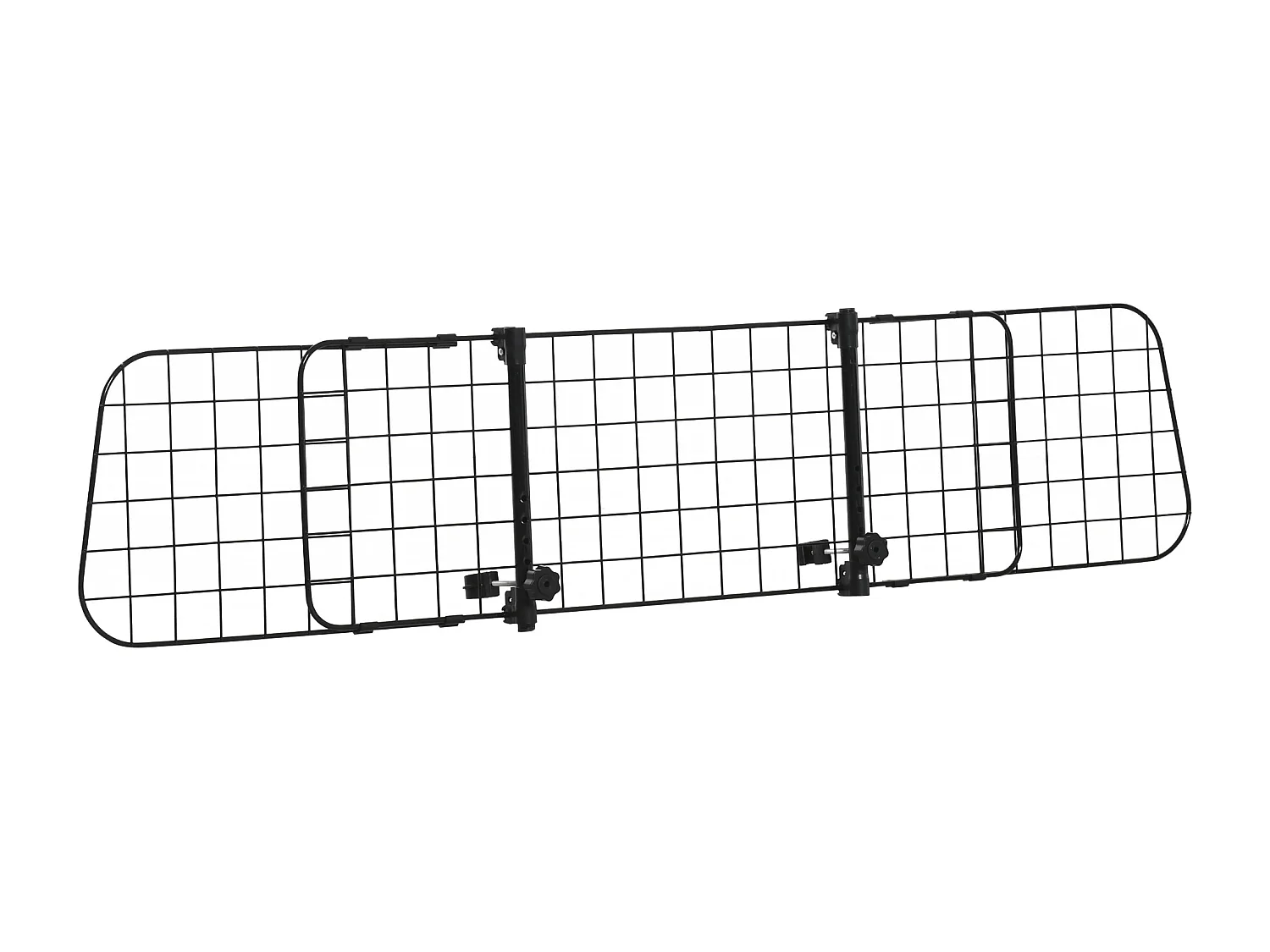 Barrière grille de séparation universelle voiture pour animaux longueur réglable dim. 91-152L x 30H cm kit complet installation inclus noir