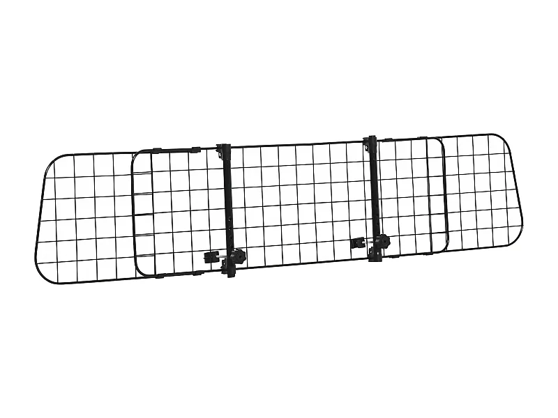 Barrière grille de séparation universelle voiture pour animaux longueur réglable dim. 91-152L x 30H cm kit complet installation inclus noir