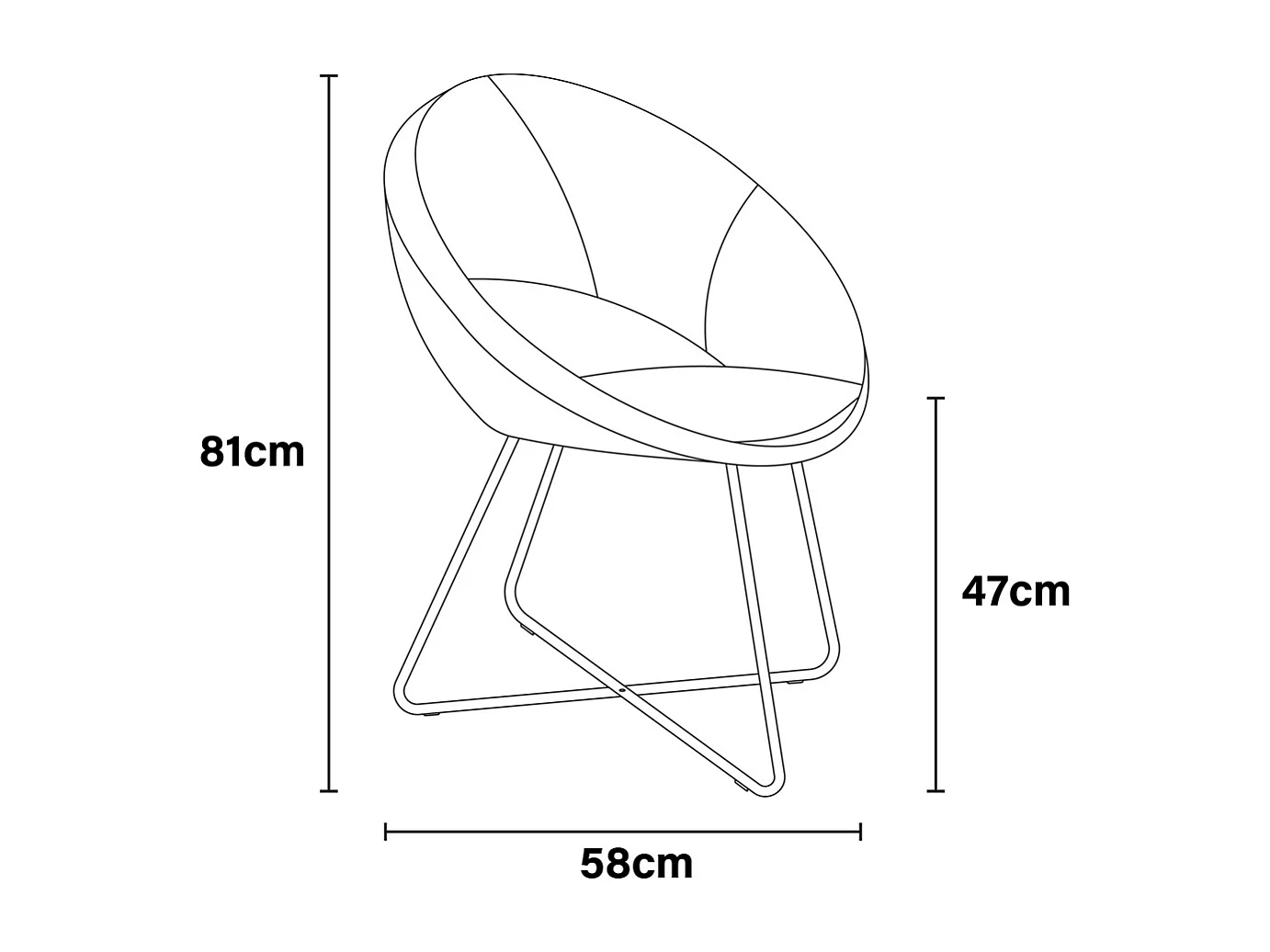 Chaise design SELESA en velours rose avec accoudoirs, structure métal doré, confort optimal, 70x81x55 cm