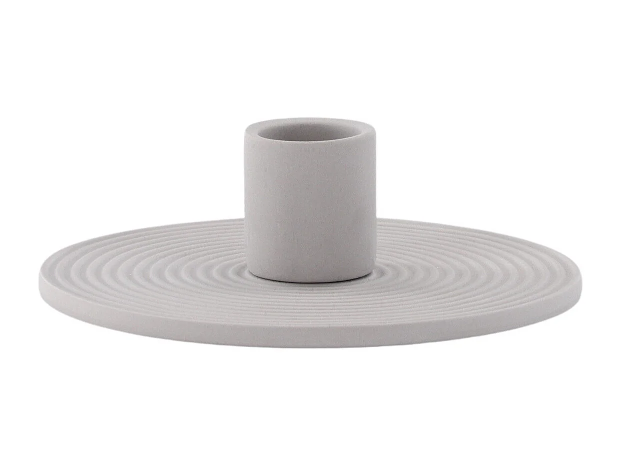 Bougeoir Design en Argile "Dian" 12cm Gris