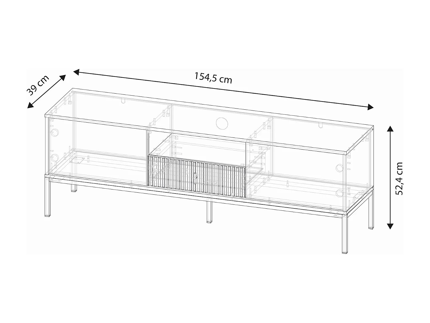 Mobile TV Maggiore 2D1L rookgroen/goud/goud