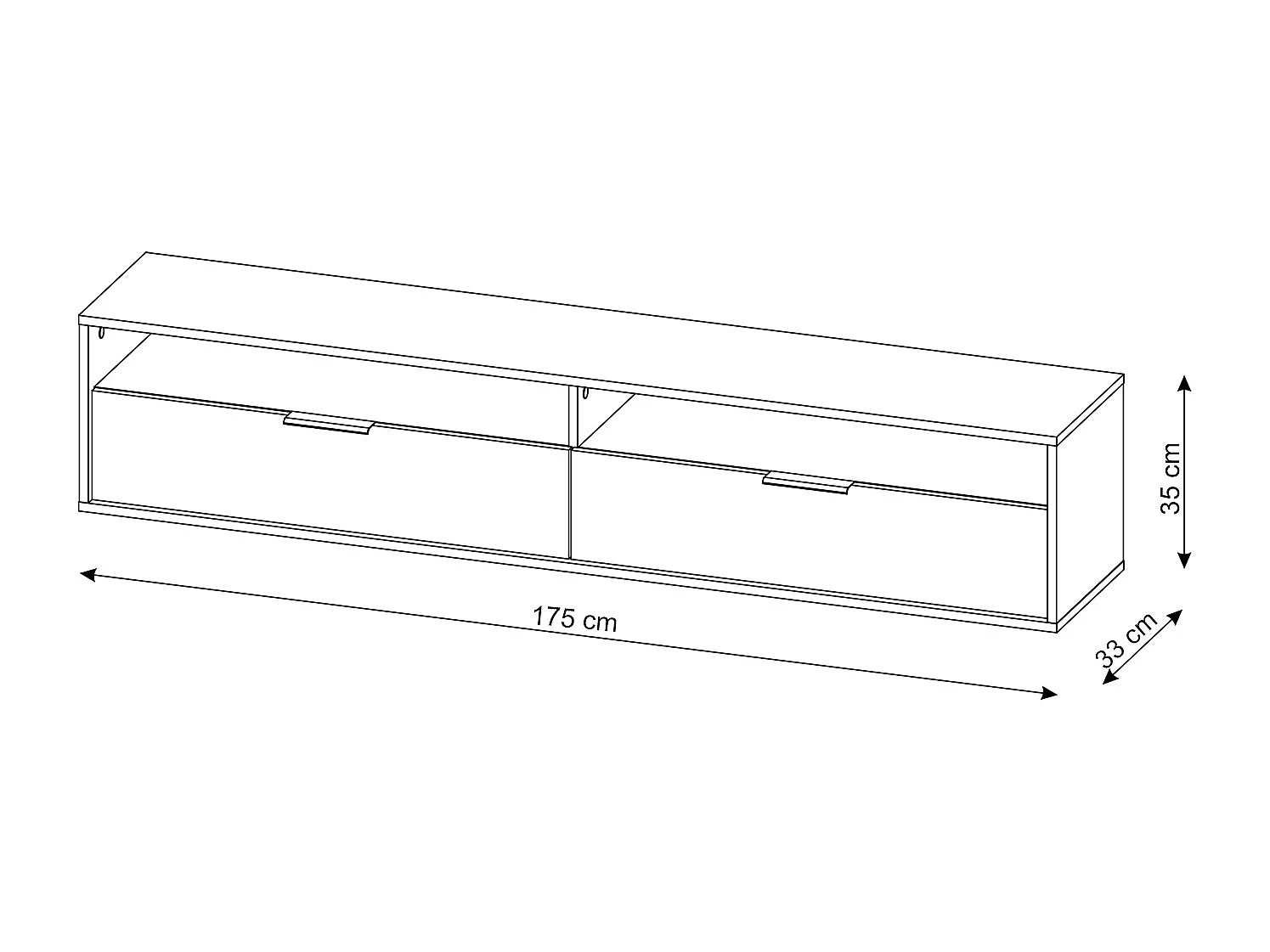 Meuble TV Calmo cachemire 175 cm