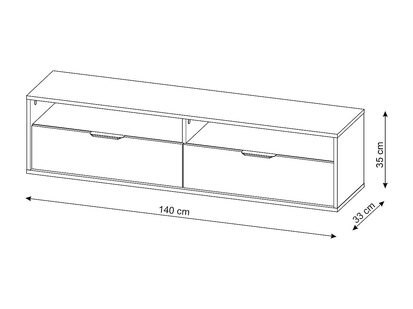 Meuble TV Calmo cachemire 140 cm