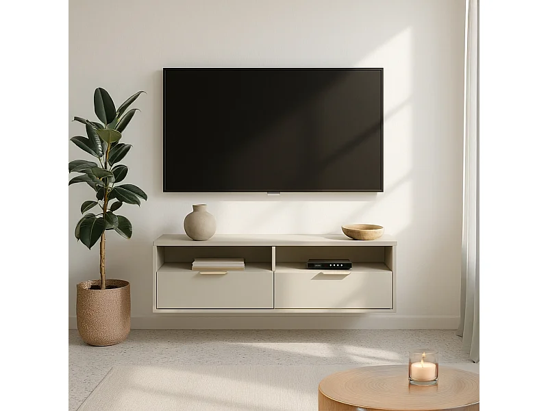 Armoire murale pour téléviseur suspendu Queen 140 en cachemire