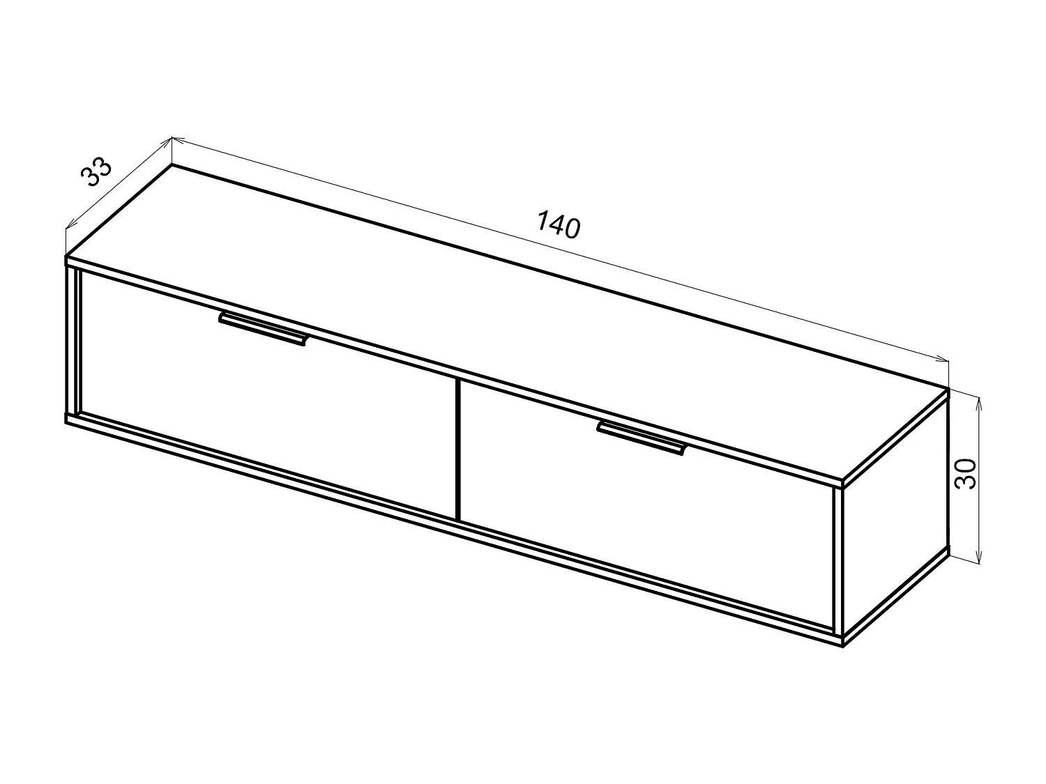Armoire murale pour téléviseur suspendue Lexa 140 blanche
