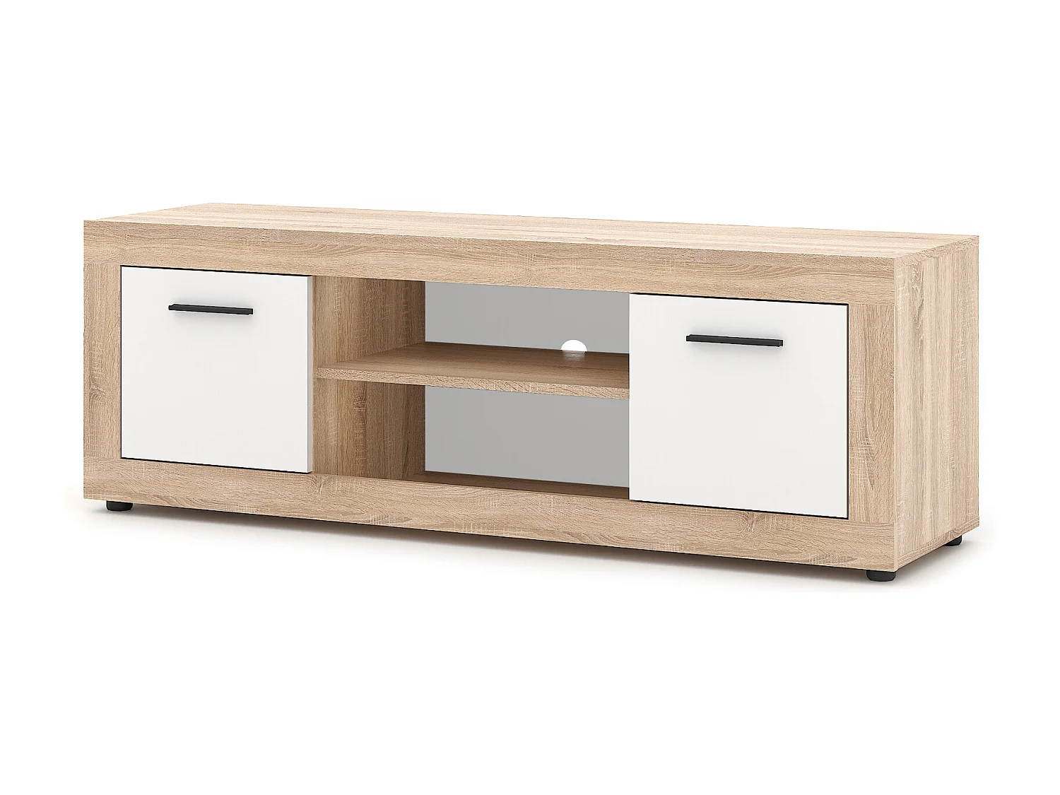 TV-meubel Luna 2D sonoma eiken / wit