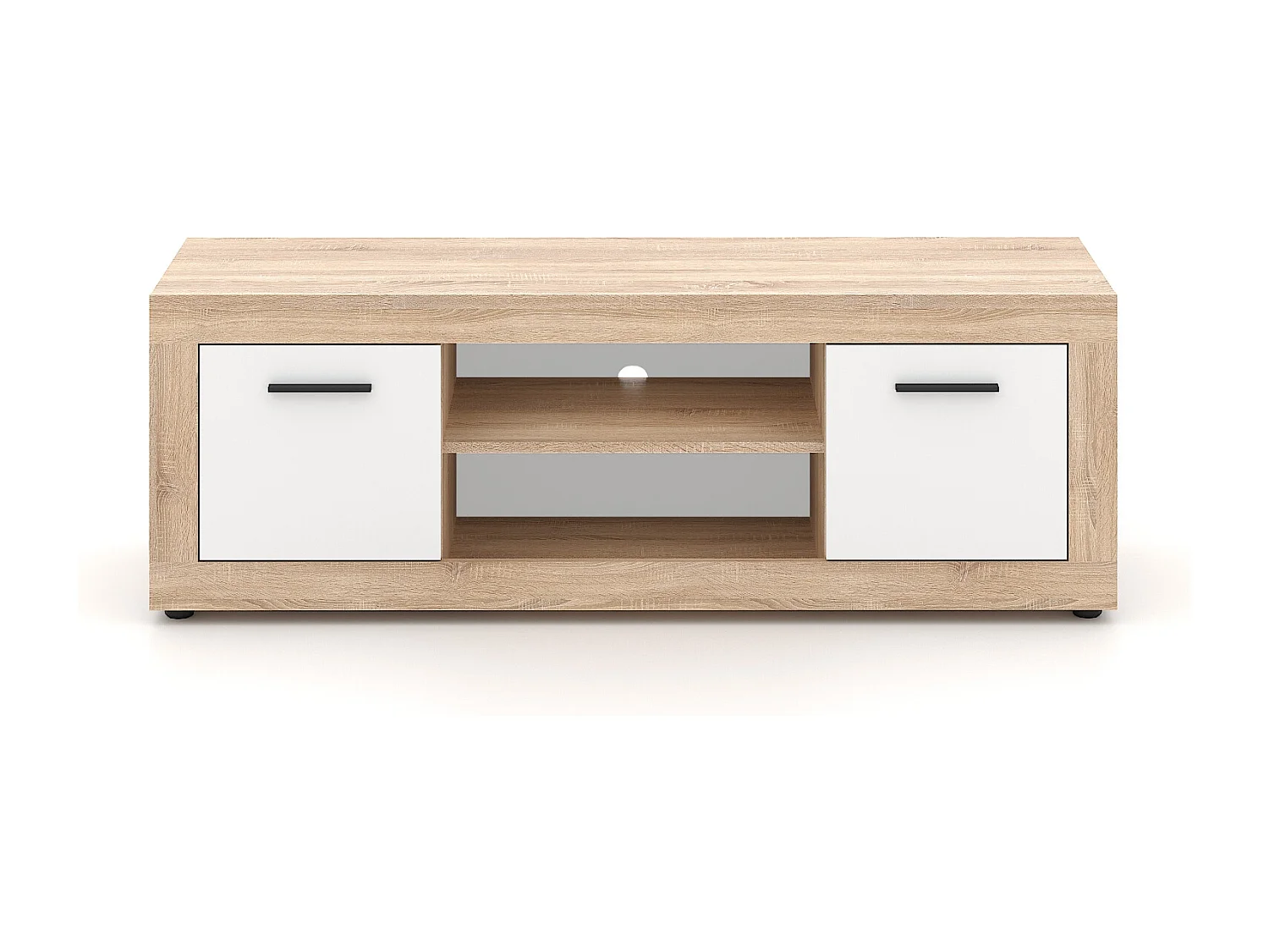 TV-meubel Luna 2D sonoma eiken / wit