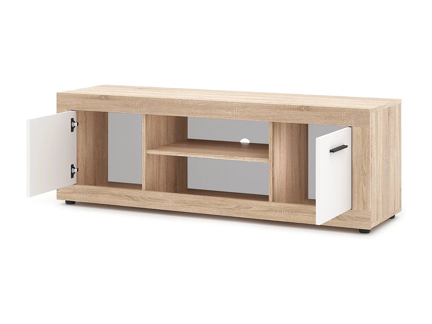 TV-meubel Luna 2D sonoma eiken / wit