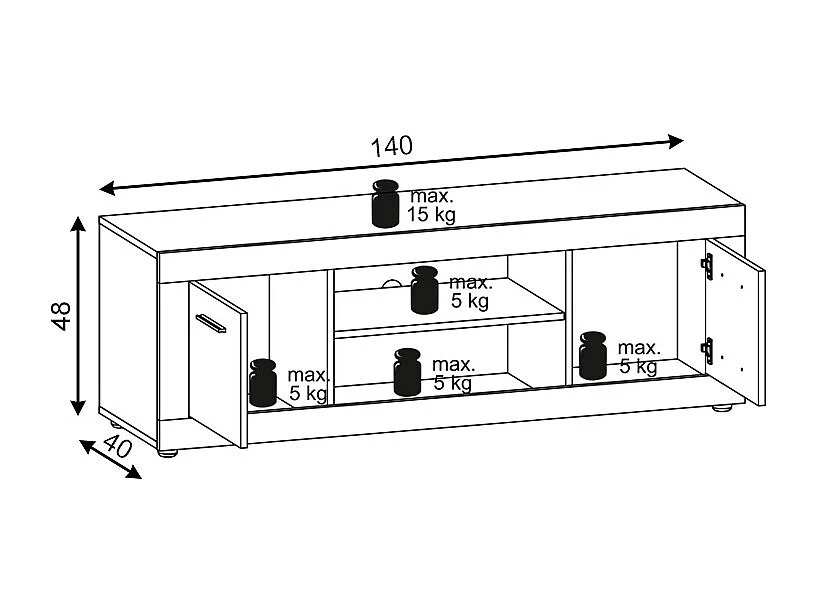 Mobile TV Luna 2D old style dark / matera