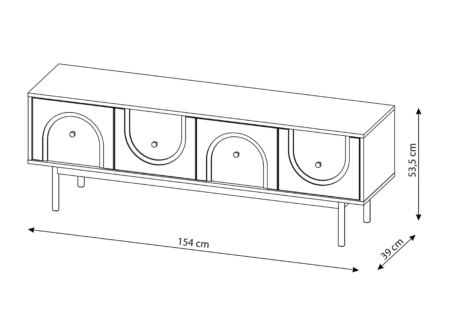 Mobile TV Mazoma 4D zwart/zwart/goud