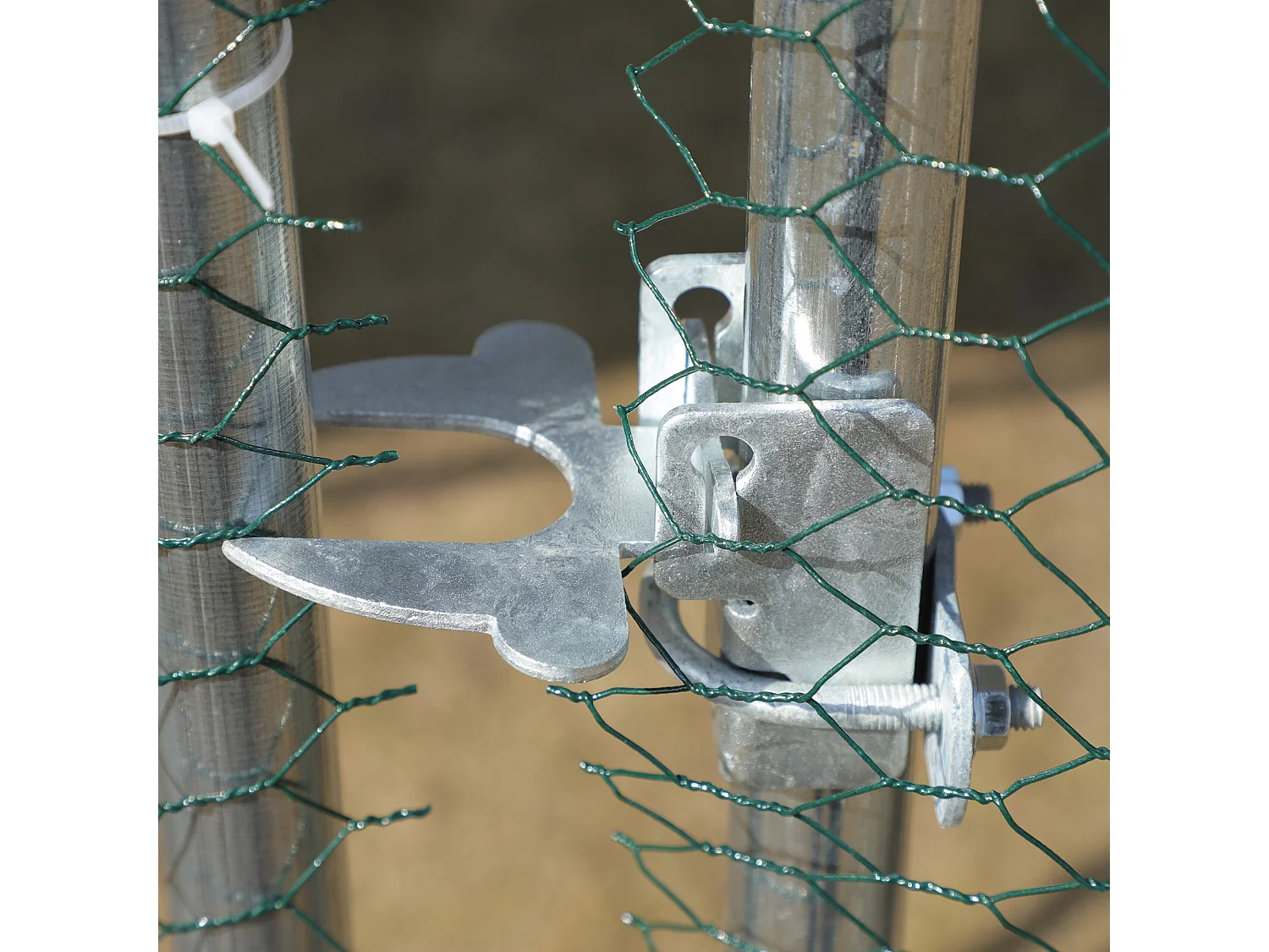 Pollaio da giardino con rete esagonale in metallo galvanizzato