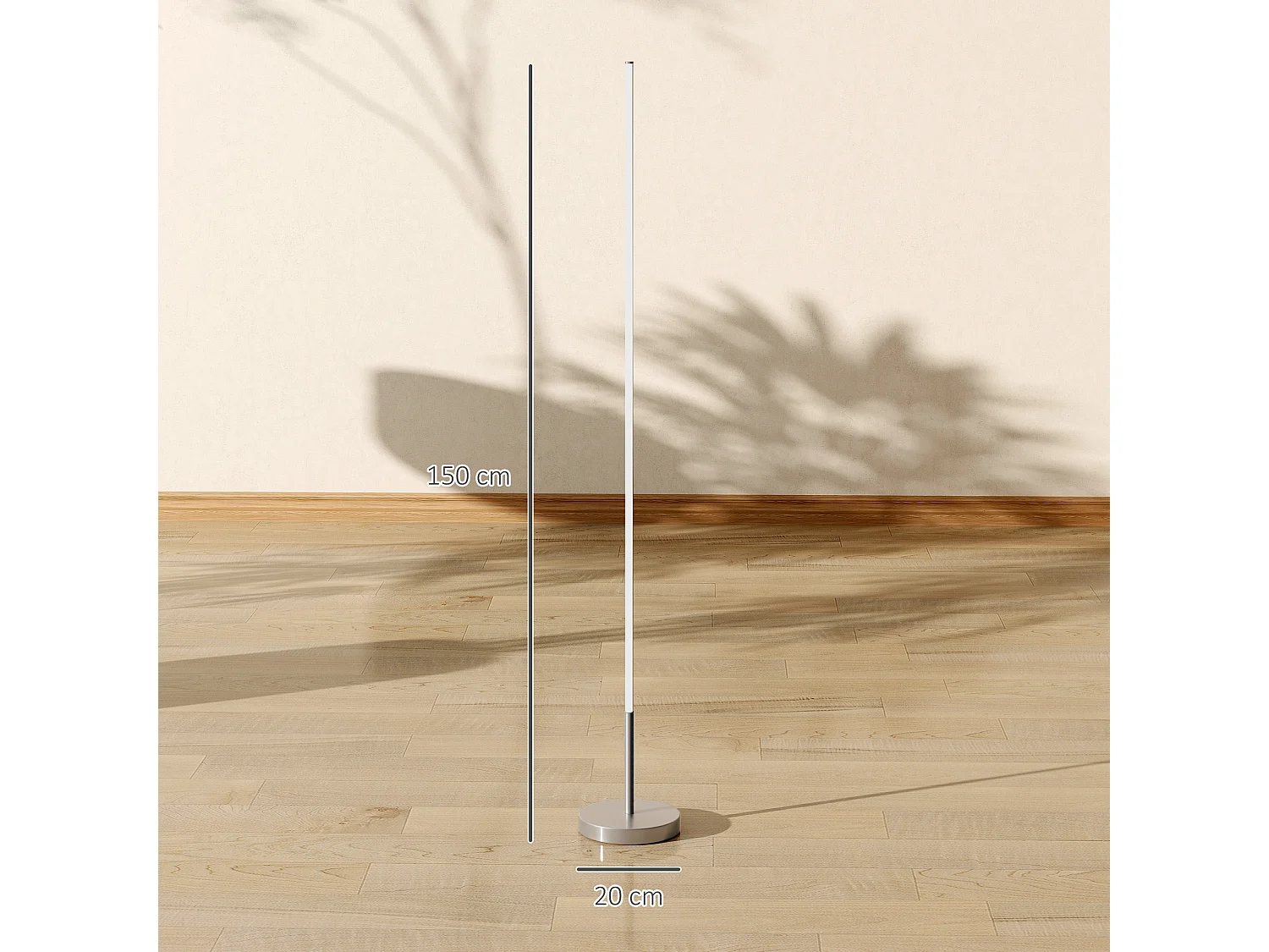 lampada da terra led alta 150 cm con temperatura del colore e luminosità regolabile