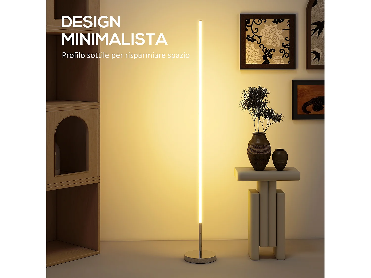 lampada da terra led alta 150 cm con temperatura del colore e luminosità regolabile