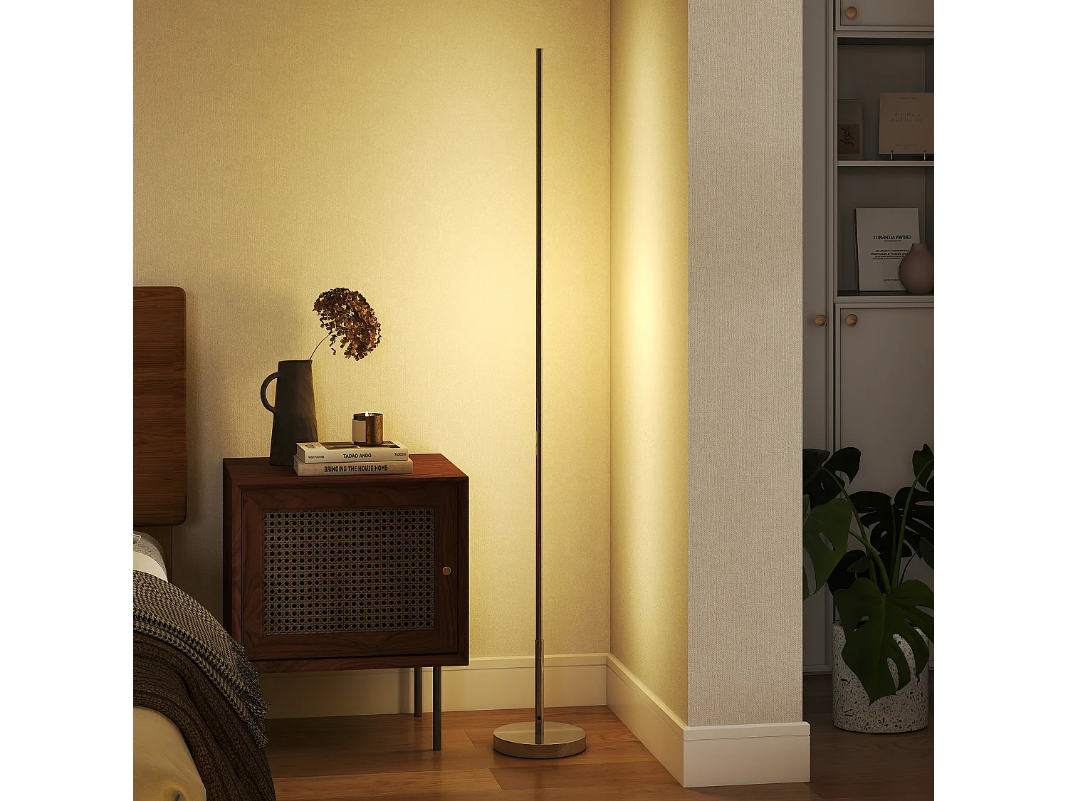 lampada da terra led alta 150 cm con temperatura del colore e luminosità regolabile