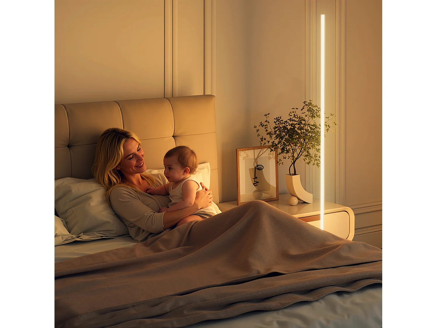 lampada da terra led alta 150 cm con temperatura del colore e luminosità regolabile
