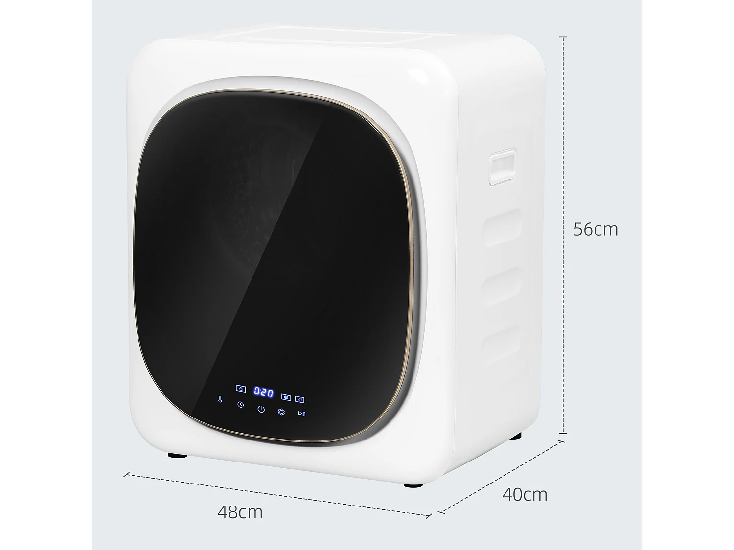 Asciugatrice carico 4 kg con timer e programma smart bianco