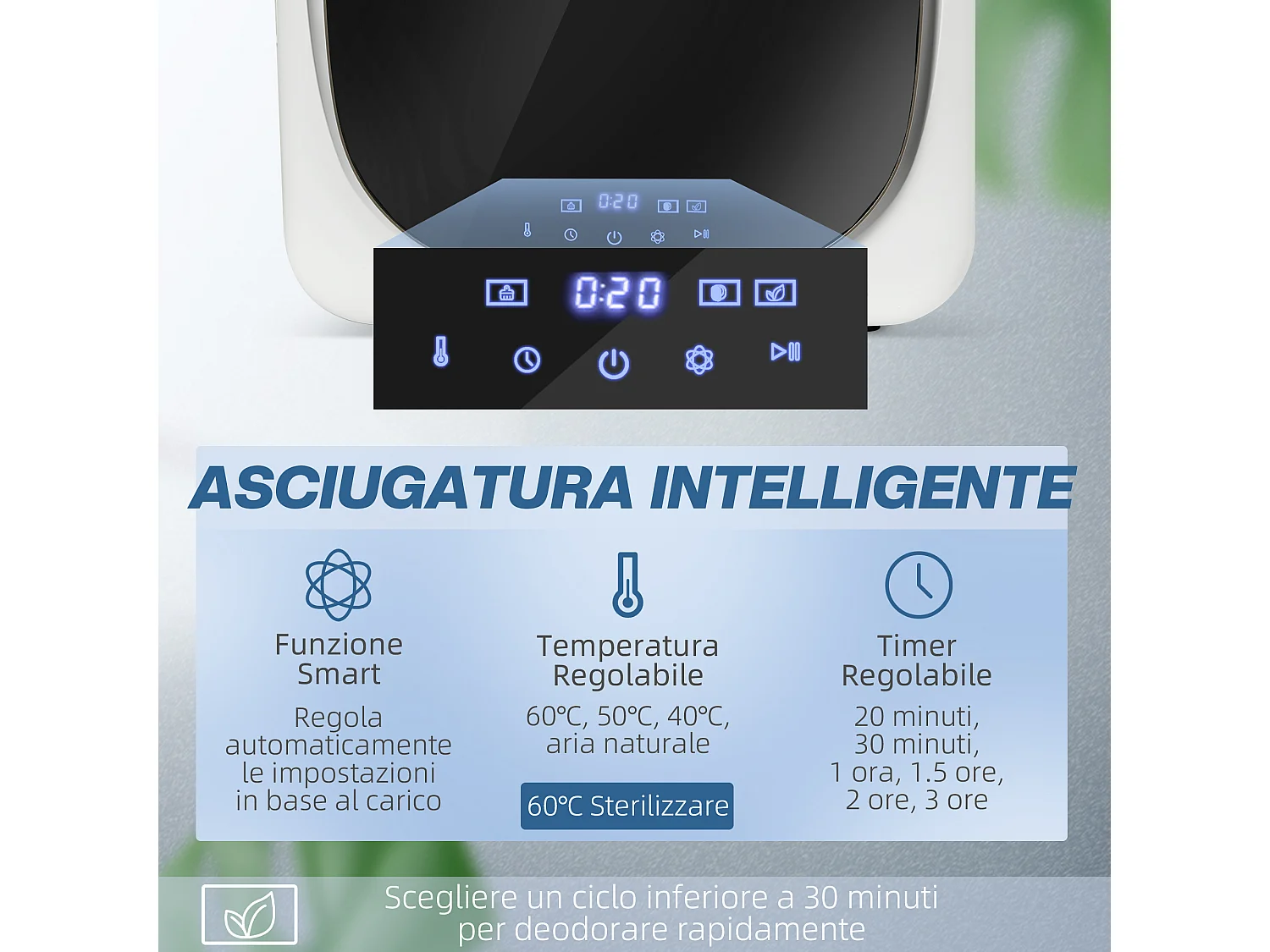 Asciugatrice carico 4 kg con timer e programma smart bianco