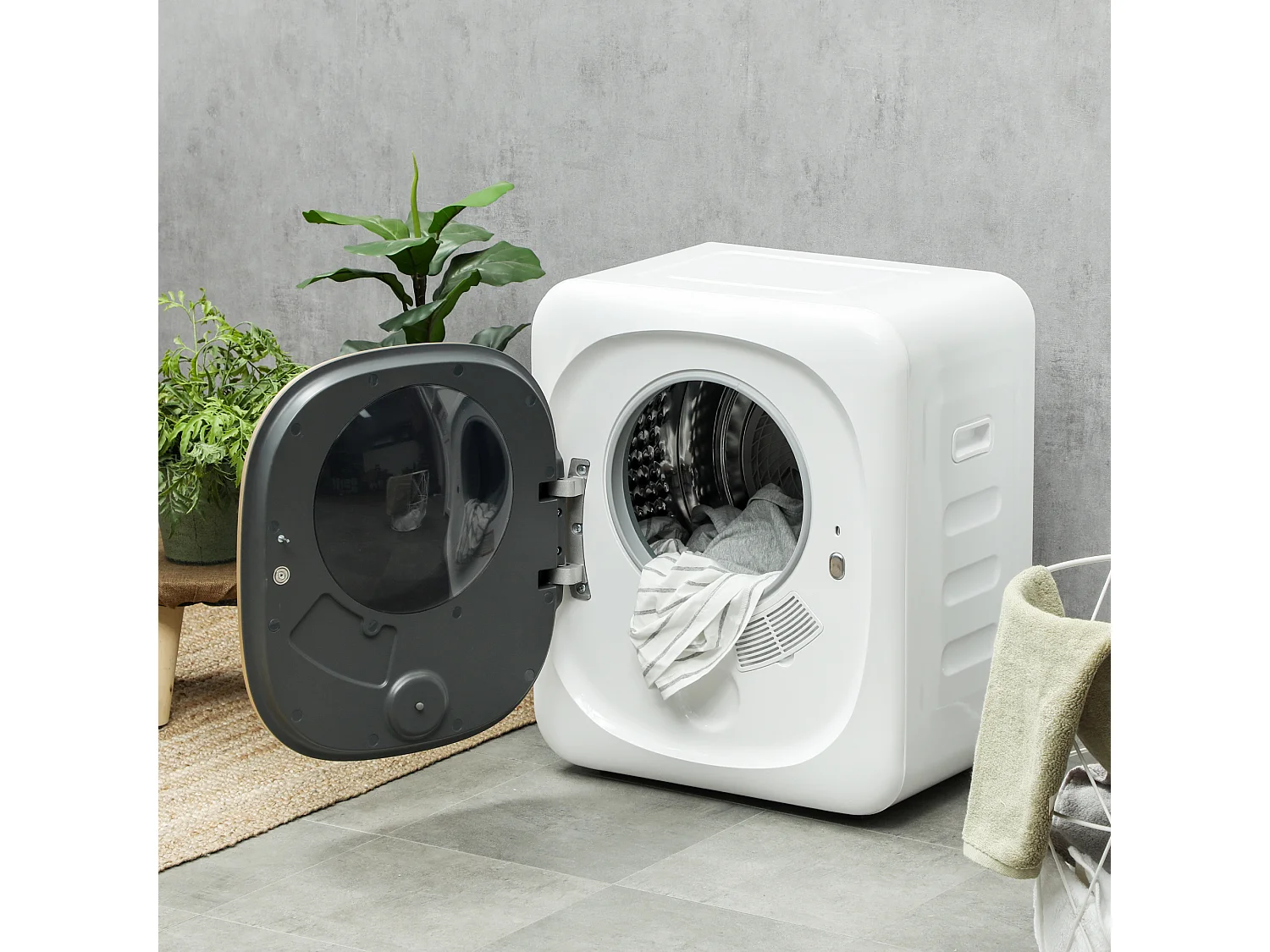 Asciugatrice carico 4 kg con timer e programma smart bianco