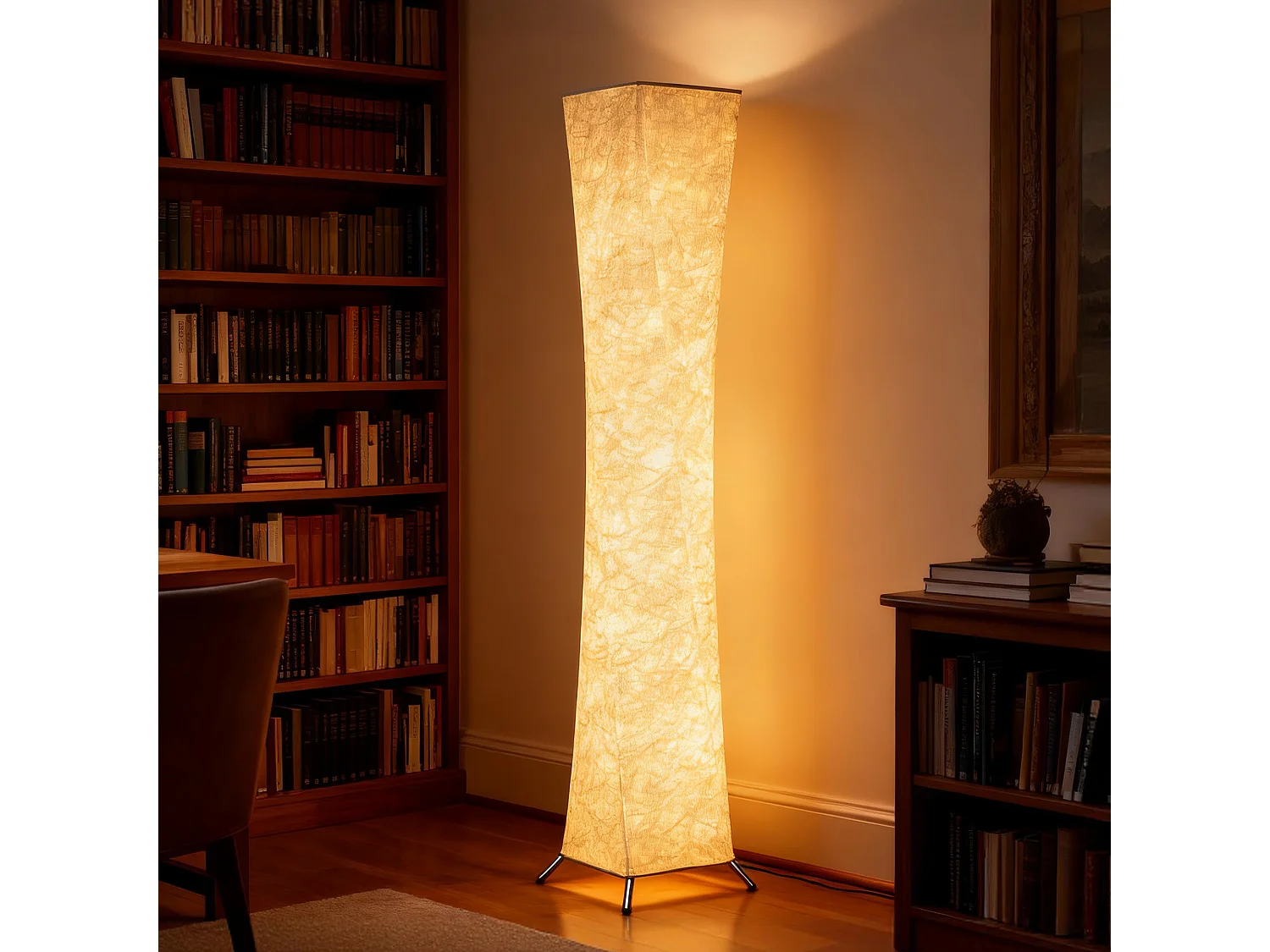 Lampada da terra moderna con luce regolabile su 3 livelli e interruttore a pedale