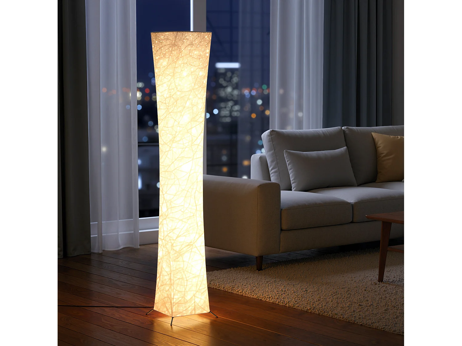 Lampada da terra moderna con luce regolabile su 3 livelli e interruttore a pedale