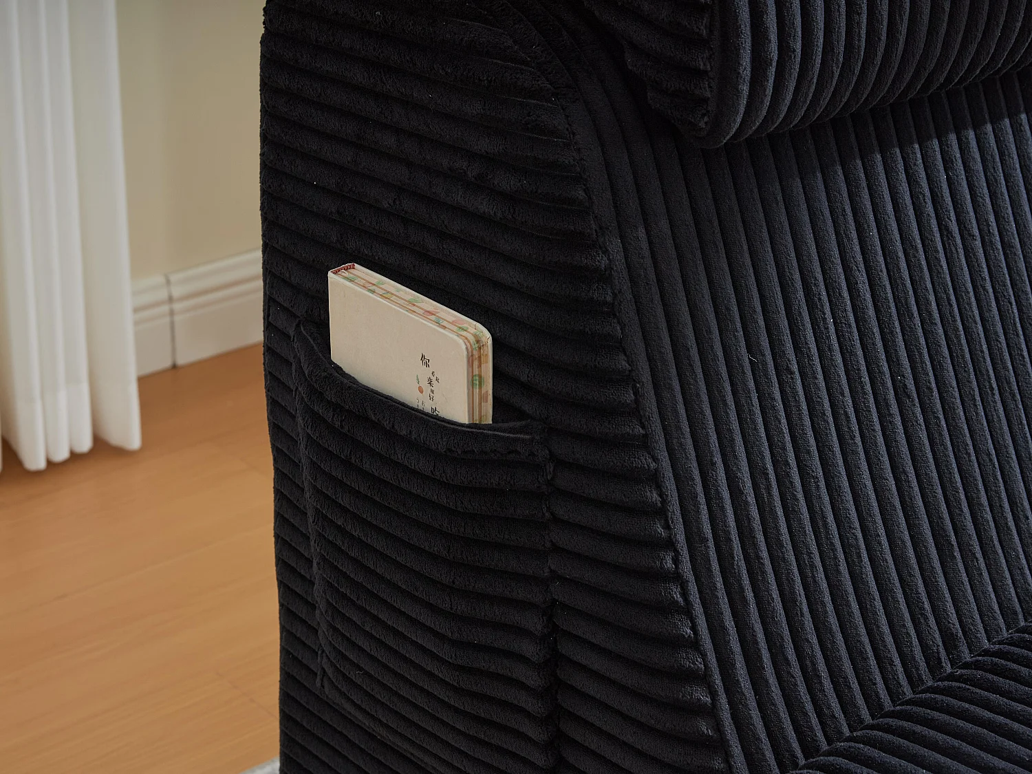 Chaise Longue en Corde Côtelée - Confort Ergonomique - Coussin Amovible 2-en-1 - Support 200kg - Idéale Salon & Bureau