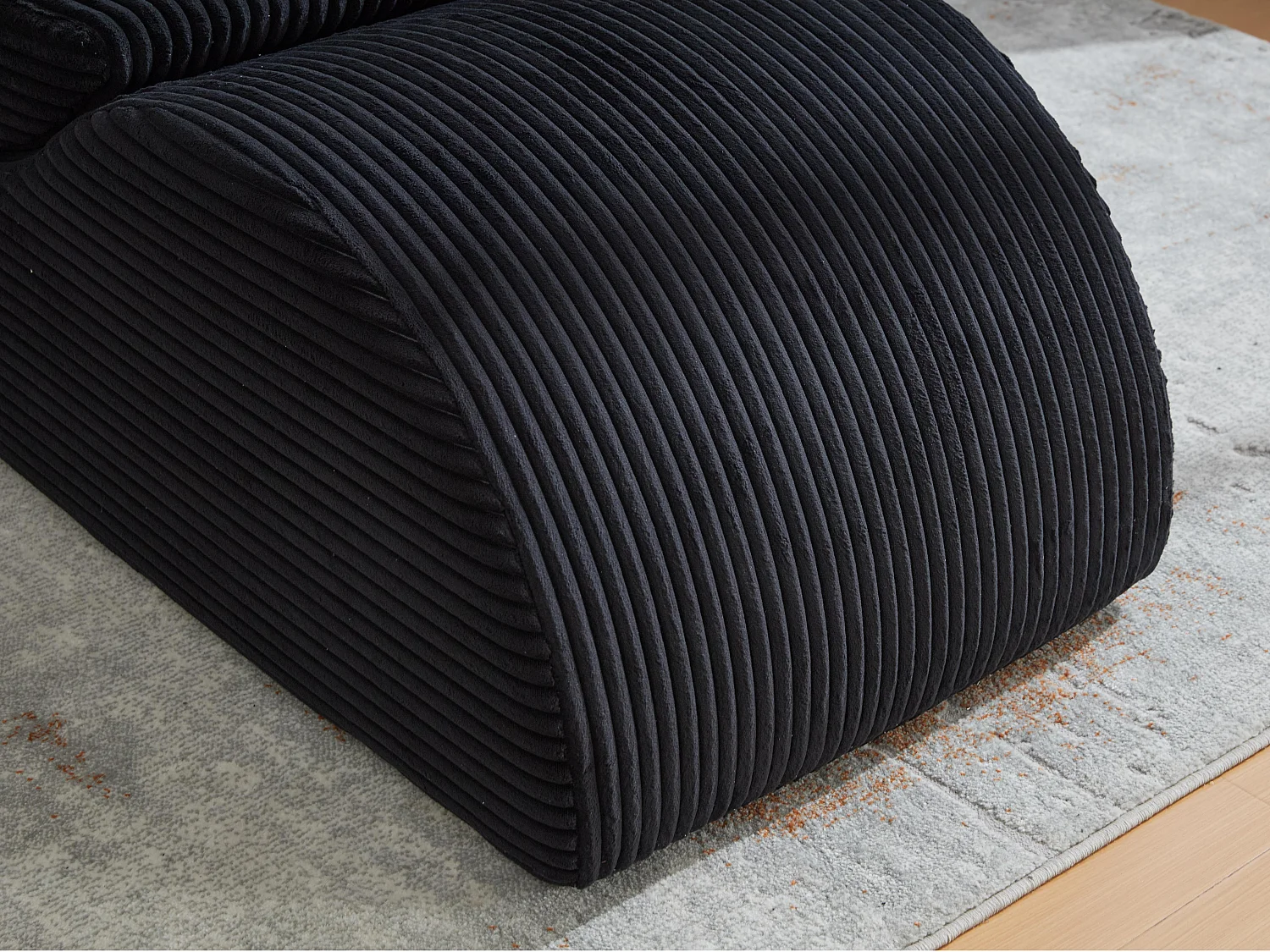 Chaise Longue en Corde Côtelée - Confort Ergonomique - Coussin Amovible 2-en-1 - Support 200kg - Idéale Salon & Bureau