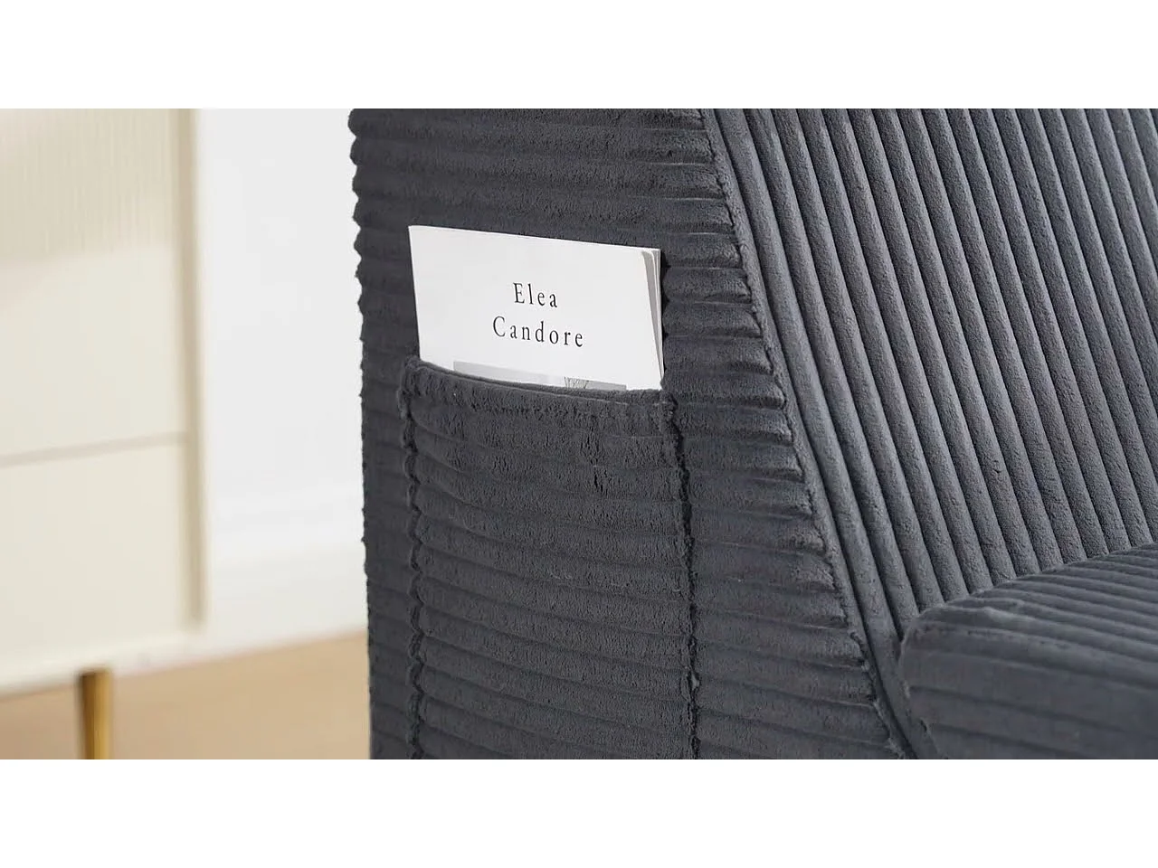 Chaise Longue en Corde Côtelée - Confort Ergonomique - Coussin Amovible 2-en-1 - Support 200kg - Beige - Idéale Salon & Bureau