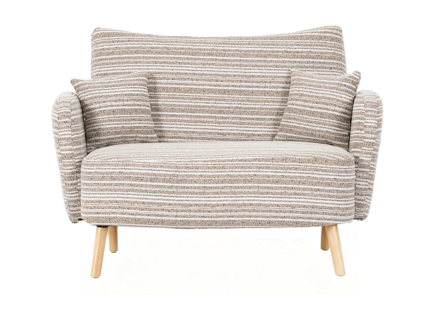 Sofá 2 Plazas Compacto 121cm - Línea 2.0. Extrarrobusto 250kg, Tejido Bouclé con Bolsillos. Ideal para espacios reducidos y cualquier habitación.