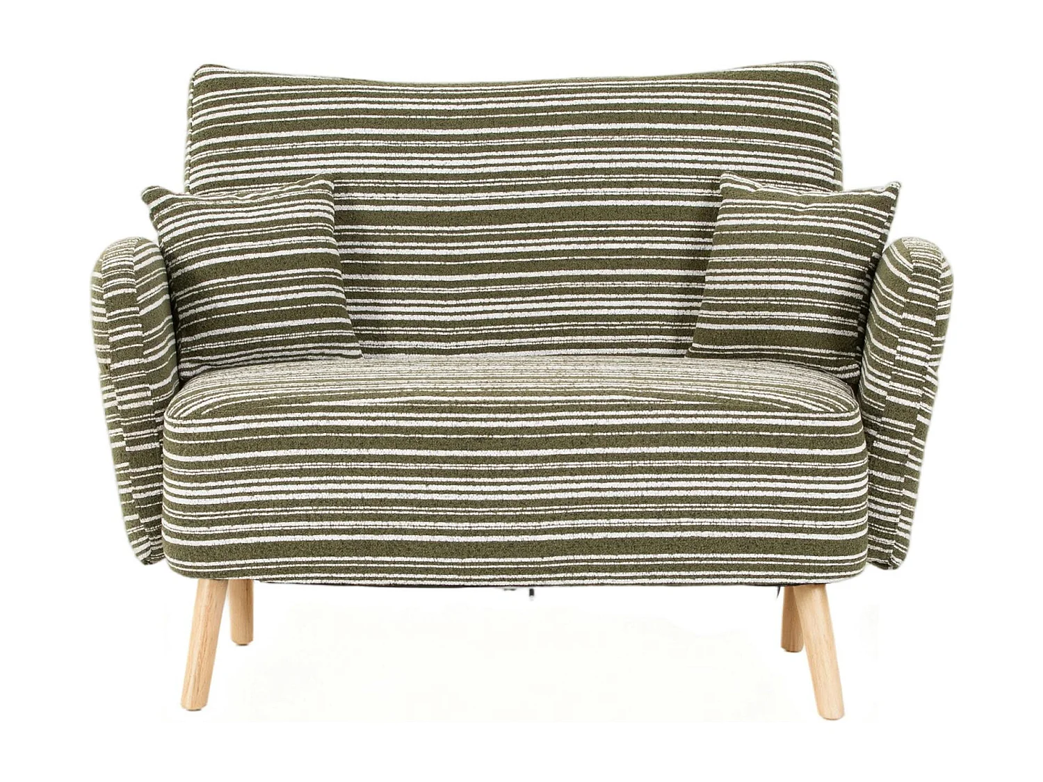 Linea 2.0 - Petit Canapé 2 Places 121cm Large - Extrêmement Robuste 250kg, Tissu Bouclé avec Poches - Parfait pour les Petits Espaces et Toutes les Pièces