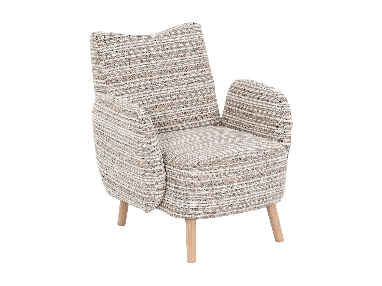 Linea 1.0 - Fauteuil Relax Bouclé avec Accoudoirs à Poches - Confort Ergonomique - Kaki - Pour décorer toute pièce
