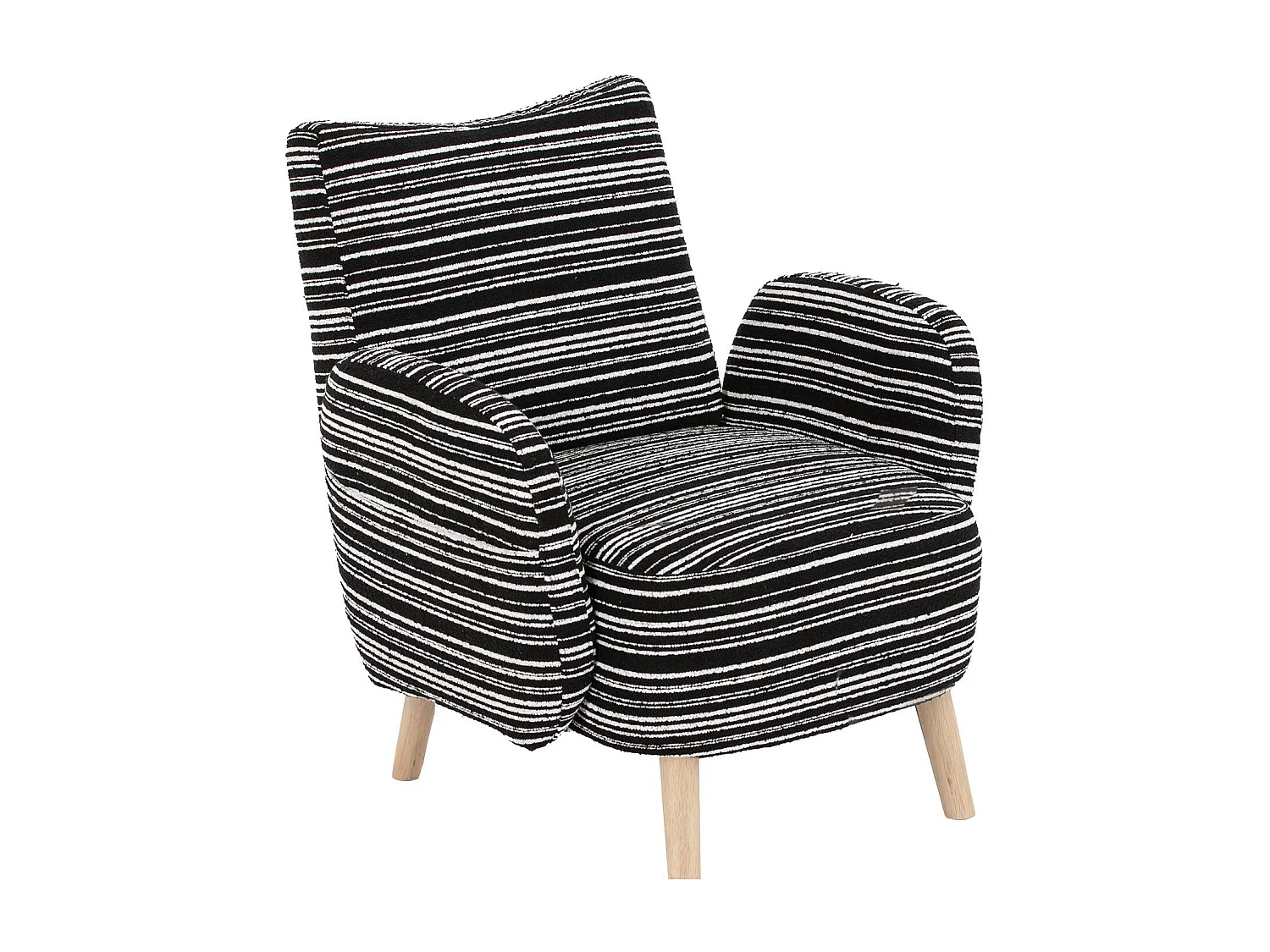 Linea 1.0 - Relaxfauteuil Bouclé met Armleuningen en Zakjes - Ergonomisch Comfort - Voor het Decoreren van Elke Kamer