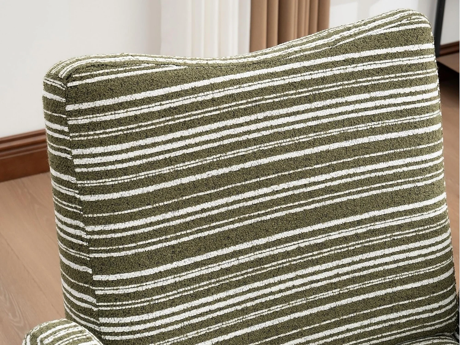 Linea 1.0 - Fauteuil Relax Bouclé avec Accoudoirs à Poches - Confort Ergonomique - Vert - Pour décorer toute pièce