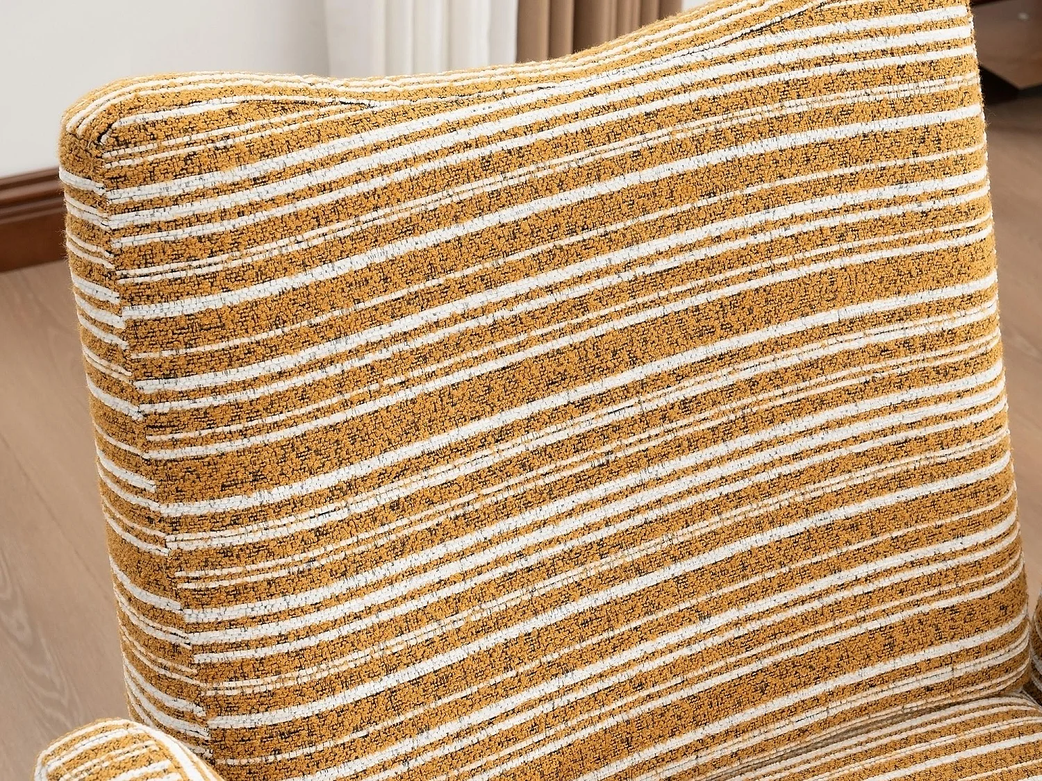 Linea 1.0 - Fauteuil Relax Bouclé avec Accoudoirs à Poches - Confort Ergonomique - Jaune - Pour décorer toute pièce