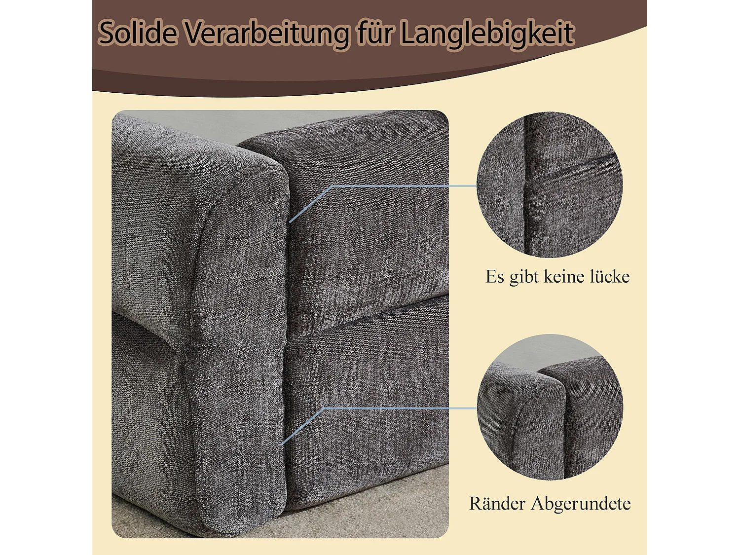 Eenpersoonsbed 90×200 cm in zachte chenillestof, comfortabel hoofdbord, ideaal voor een kinderkamer – Donkergrijs