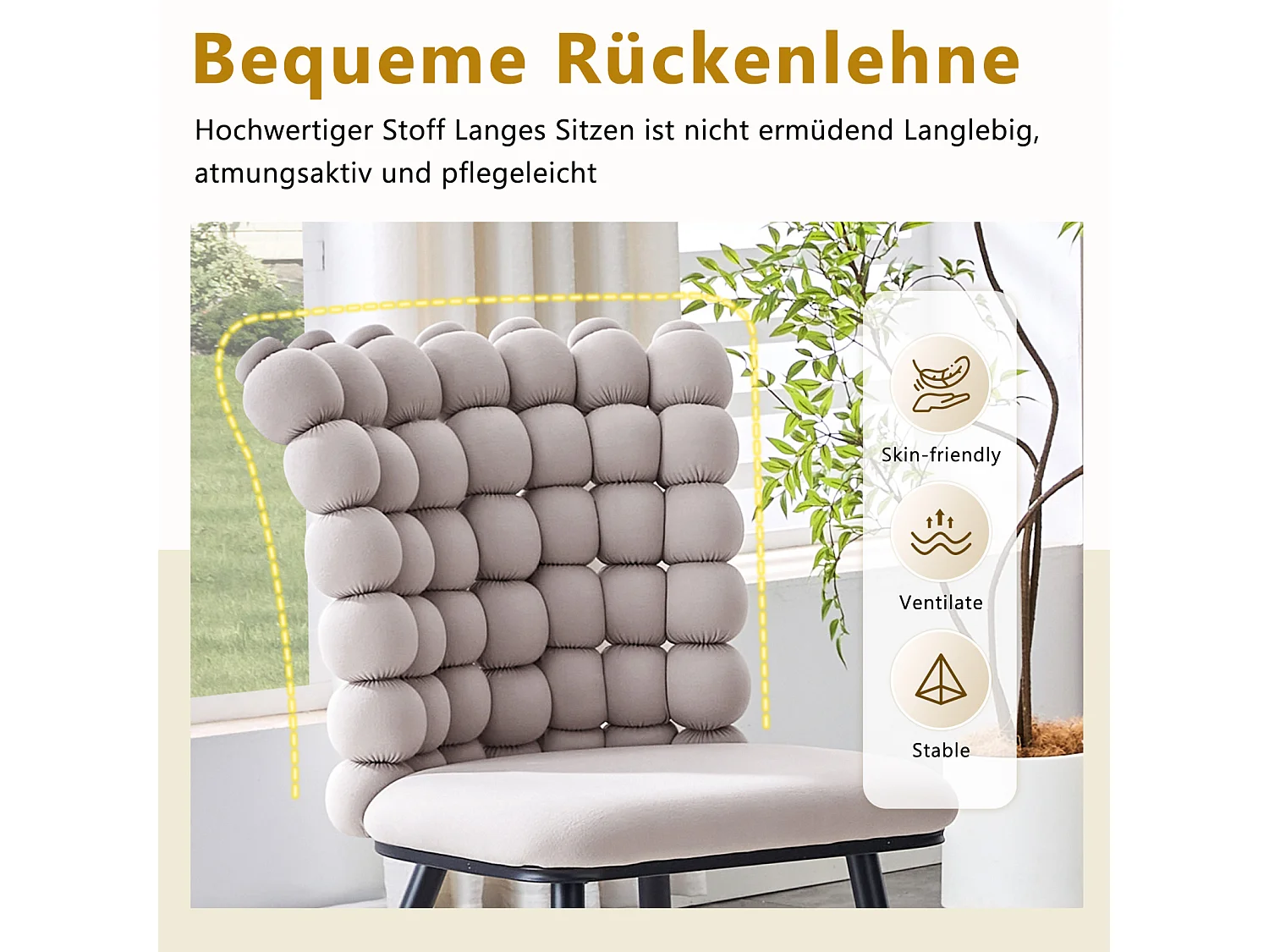 Lot de 2 chaise de salle à manger - pieds en métal - velours - gris